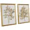 Gold Wood Leaf 3D Wall Décor with Beveled Frame Set